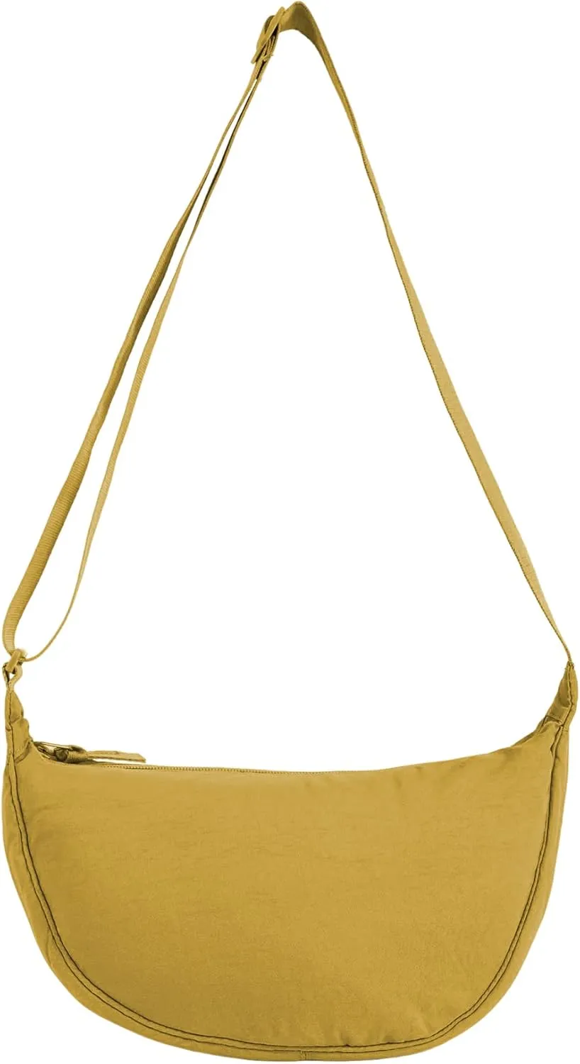 Crossbody Bag Hobo Sling Crescent Bag Women Men Trendy Small Shoulder Bag Purse Dumpling Bag Casual Handbag Adjustable Strap