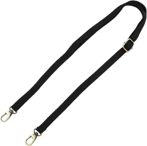 Crossbody Bag Strap Replacement with Metal Clips, Black