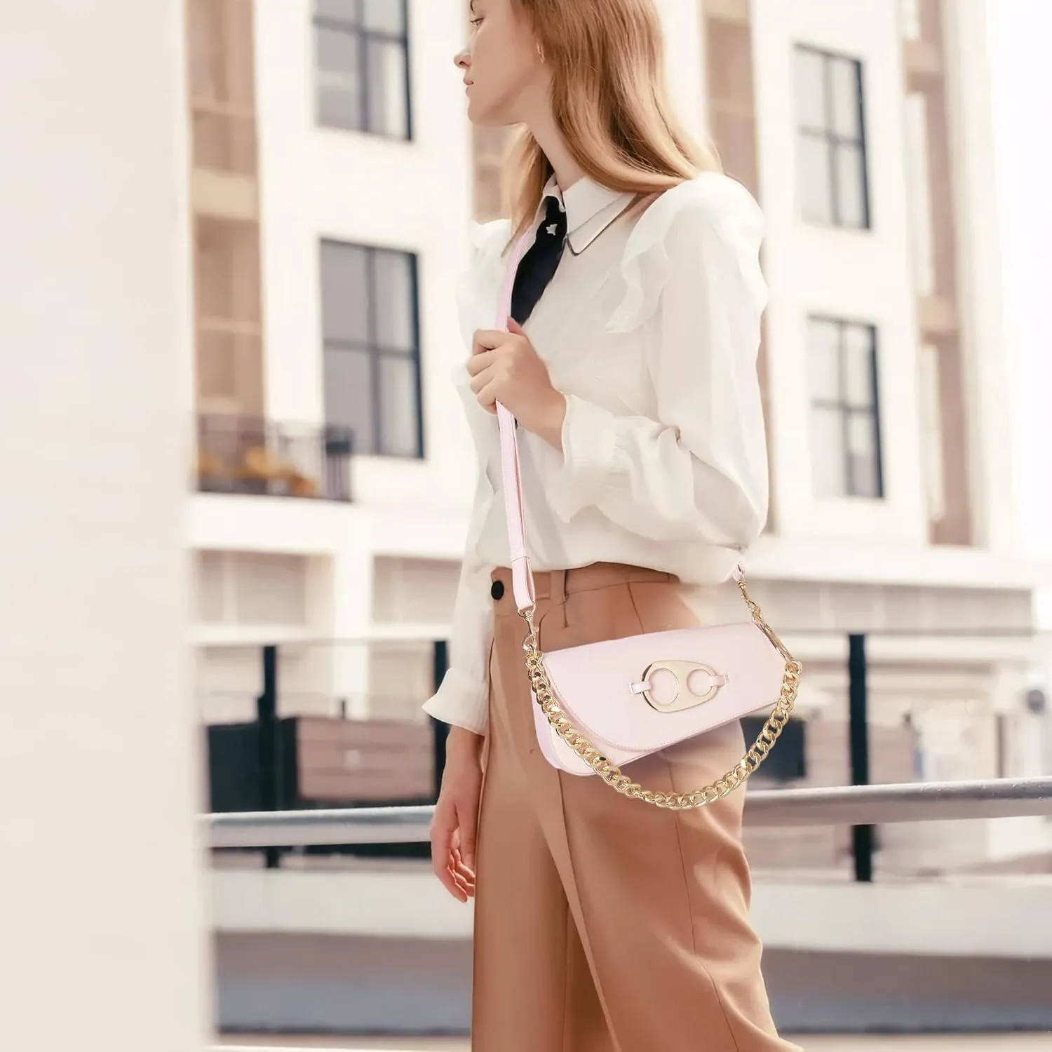 Crossbody Bag Y2K Trendy Purses for Women Patent Leather Shoulder Handbags Hobo Bag with Chian Strap