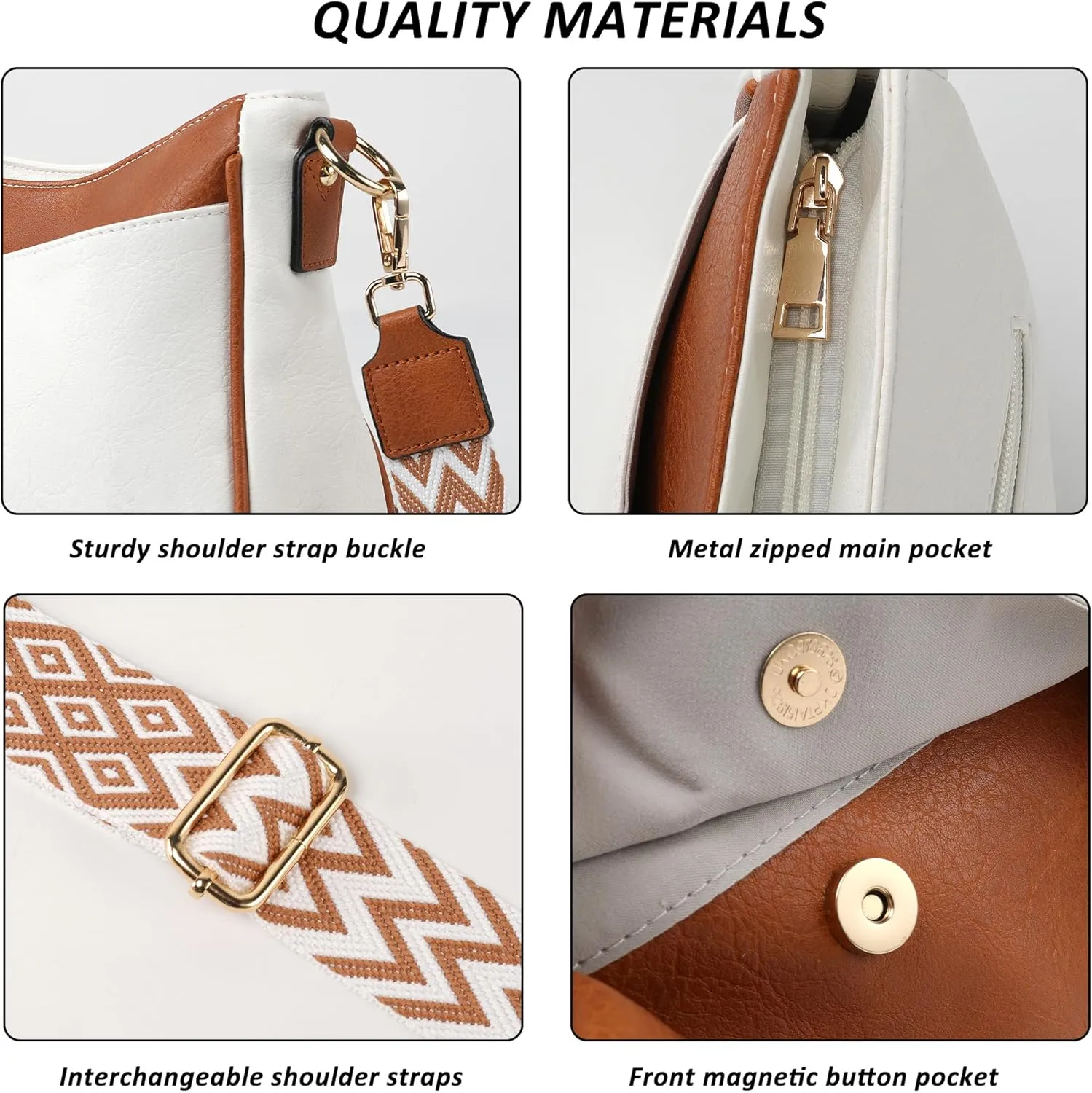 Crossbody Bags for Women Vegan Leather Purses for Women Hobo Bag Shoulder Bag Handbags for Shopping Work