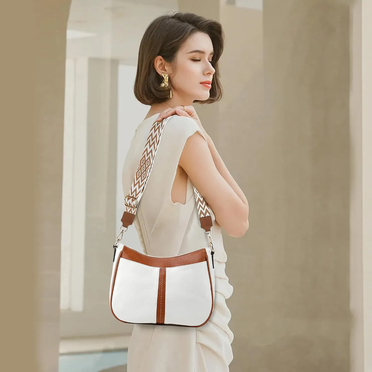 Crossbody Bags for Women Vegan Leather Purses for Women Hobo Bag Shoulder Bag Handbags for Shopping Work