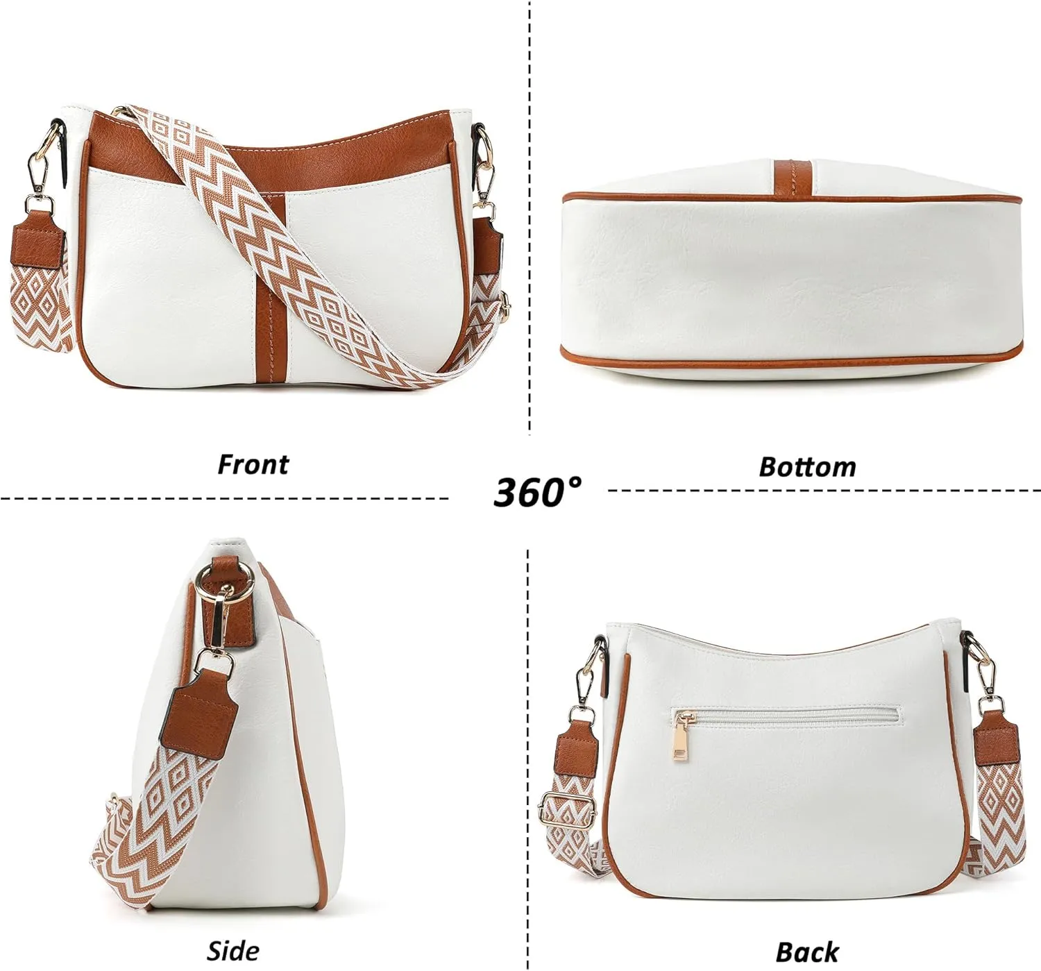 Crossbody Bags for Women Vegan Leather Purses for Women Hobo Bag Shoulder Bag Handbags for Shopping Work