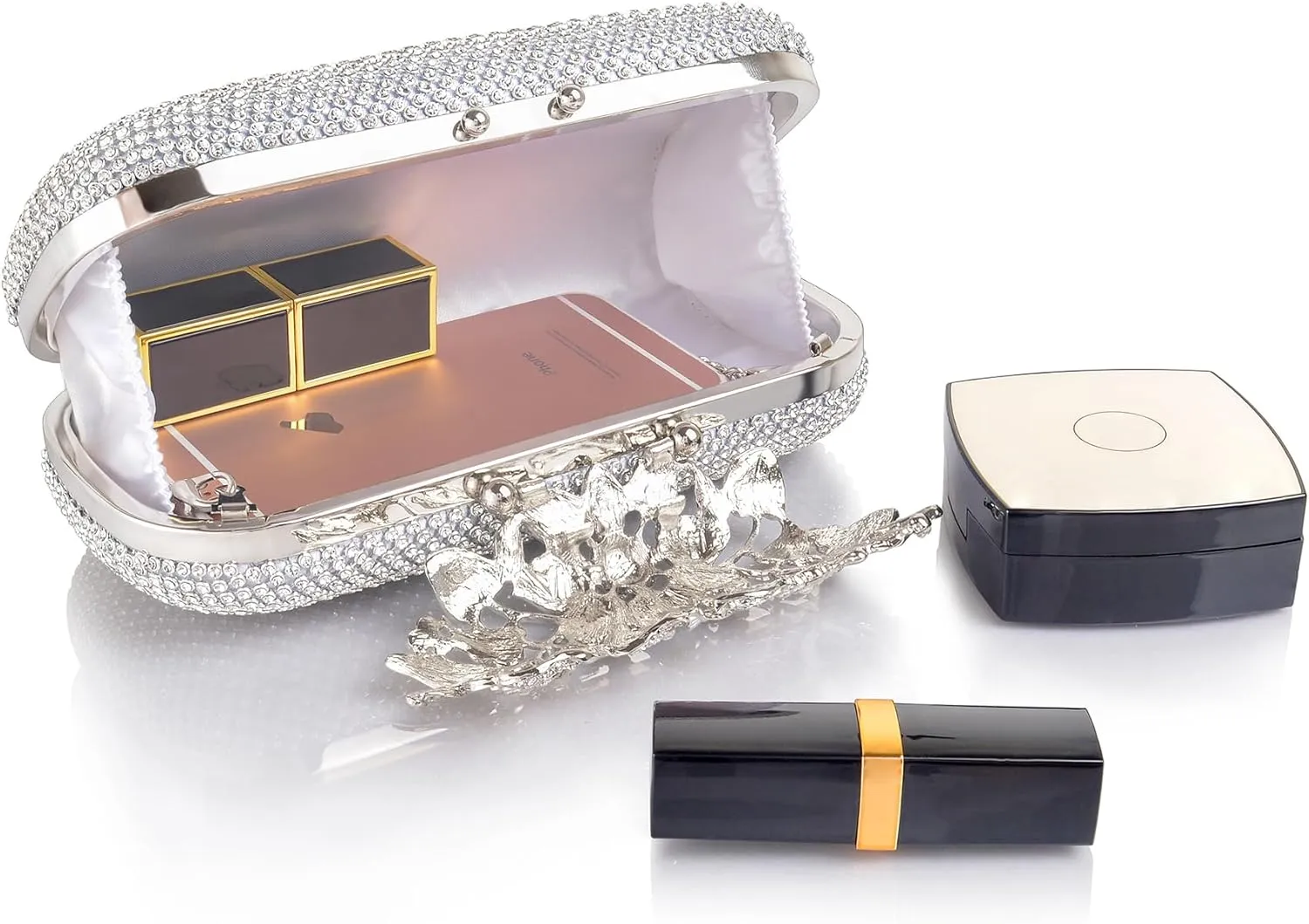 Crystal Evening Bag Rhinestone Bride and Bridesmaid Wedding Prom Party Formal Clutch Purses for Women Evening