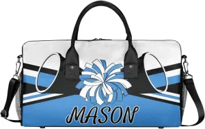 Custom Cheer Bags Sport Bag for Cheerleaders, Blue Personalized Gym Duffel Bags Personalized Gifts for Cheerleading Custom Travel Overnight Weekender Bag