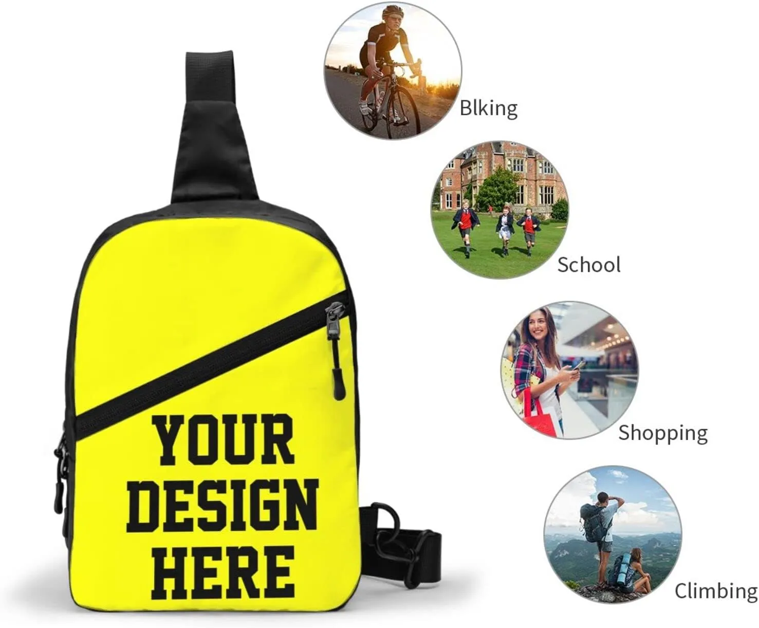 Custom Chest Bags Custom Sling Bags Custom Mens Shoulder Bag Personalized Chest Bags