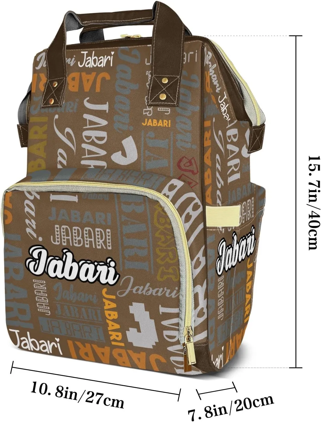 Custom Name Boy Baby Bags, Nylon Personalized Diaper Bag Backpack for Baby Boy Mom, Large Capacity, Waterproof, Multifunctional, Adjustable Shoulder Straps