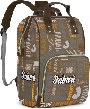 Custom Name Boy Baby Bags, Nylon Personalized Diaper Bag Backpack for Baby Boy Mom, Large Capacity, Waterproof, Multifunctional, Adjustable Shoulder Straps