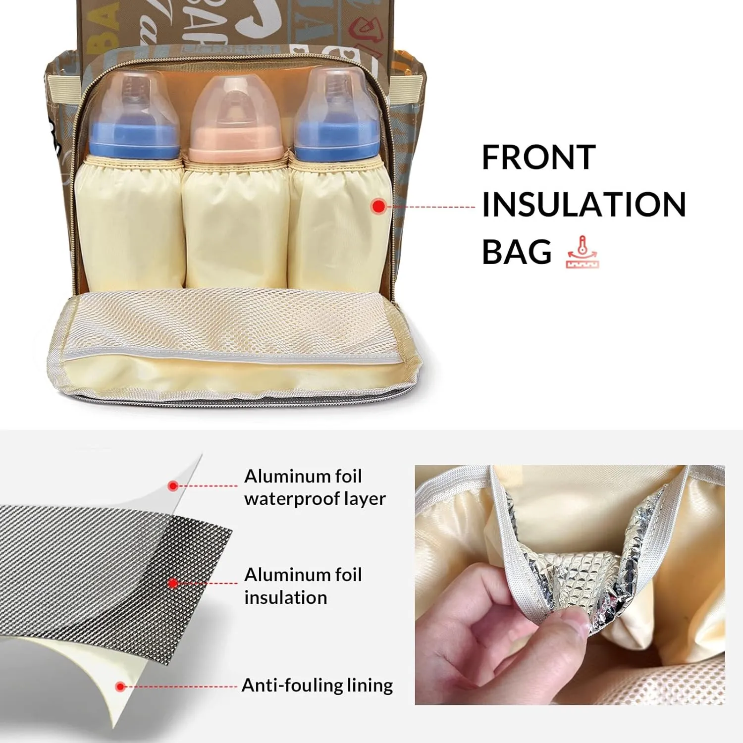Custom Name Boy Baby Bags, Nylon Personalized Diaper Bag Backpack for Baby Boy Mom, Large Capacity, Waterproof, Multifunctional, Adjustable Shoulder Straps