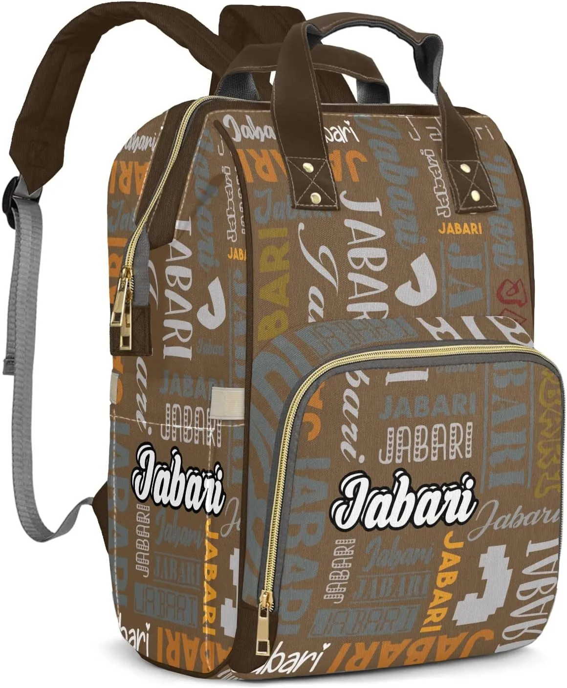 Custom Name Boy Baby Bags, Nylon Personalized Diaper Bag Backpack for Baby Boy Mom, Large Capacity, Waterproof, Multifunctional, Adjustable Shoulder Straps