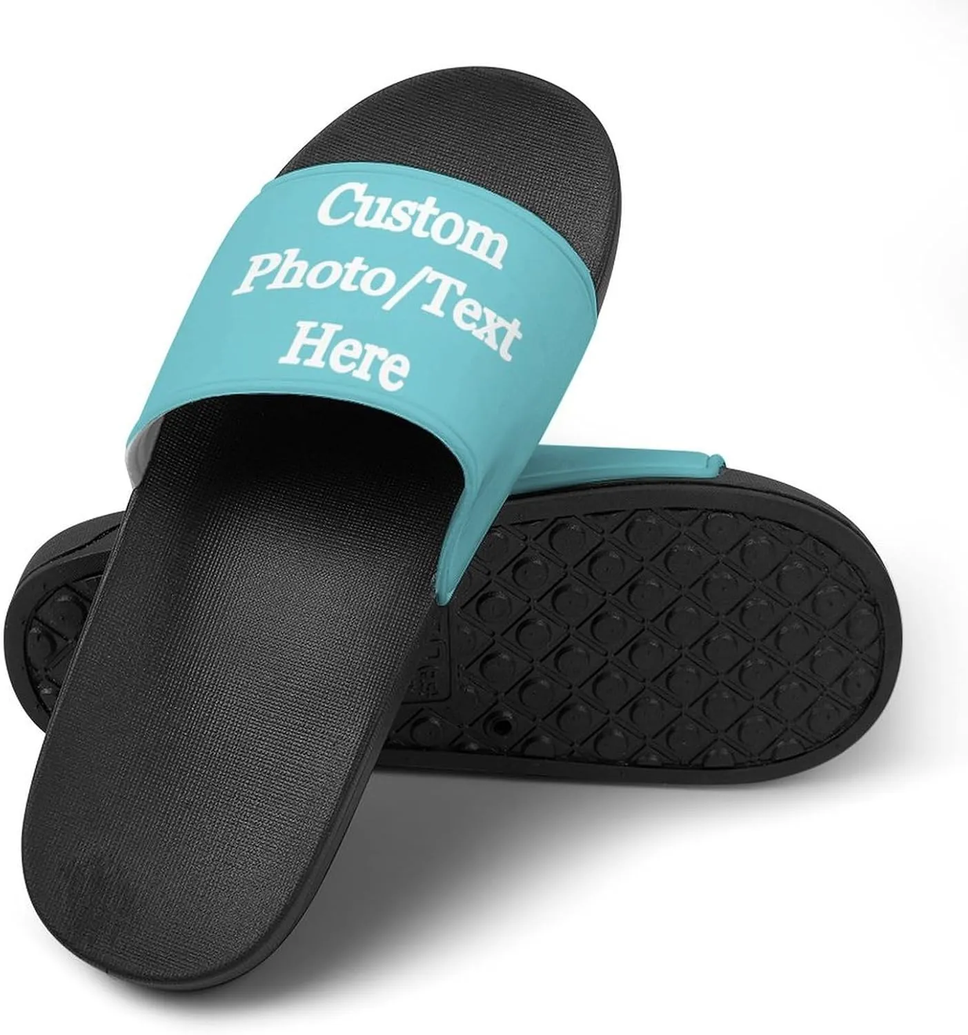 Custom Slides Slippers Personalized Slippers Sandals with Photo Name Text Bathroom Slippers for Men Women