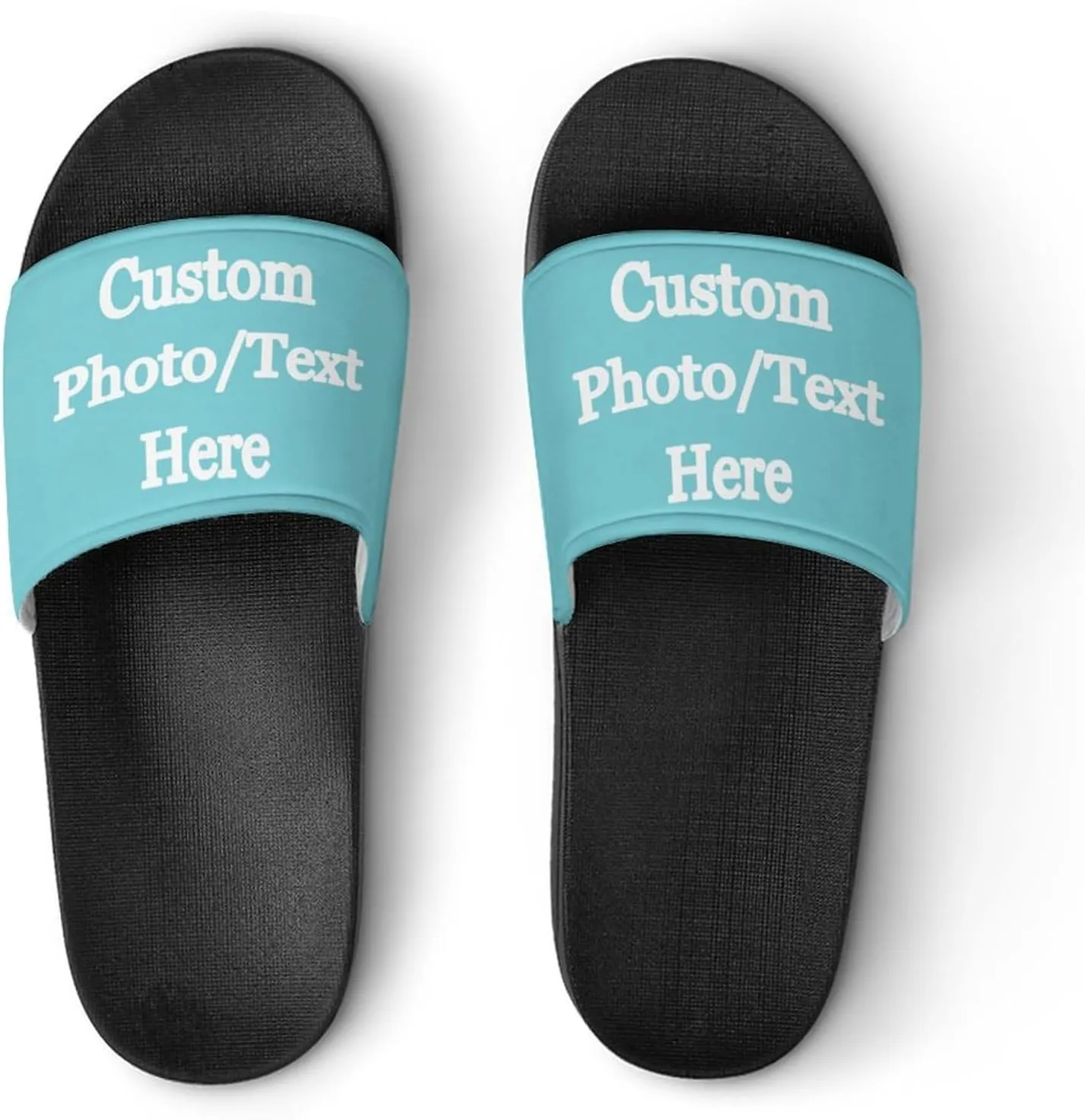 Custom Slides Slippers Personalized Slippers Sandals with Photo Name Text Bathroom Slippers for Men Women