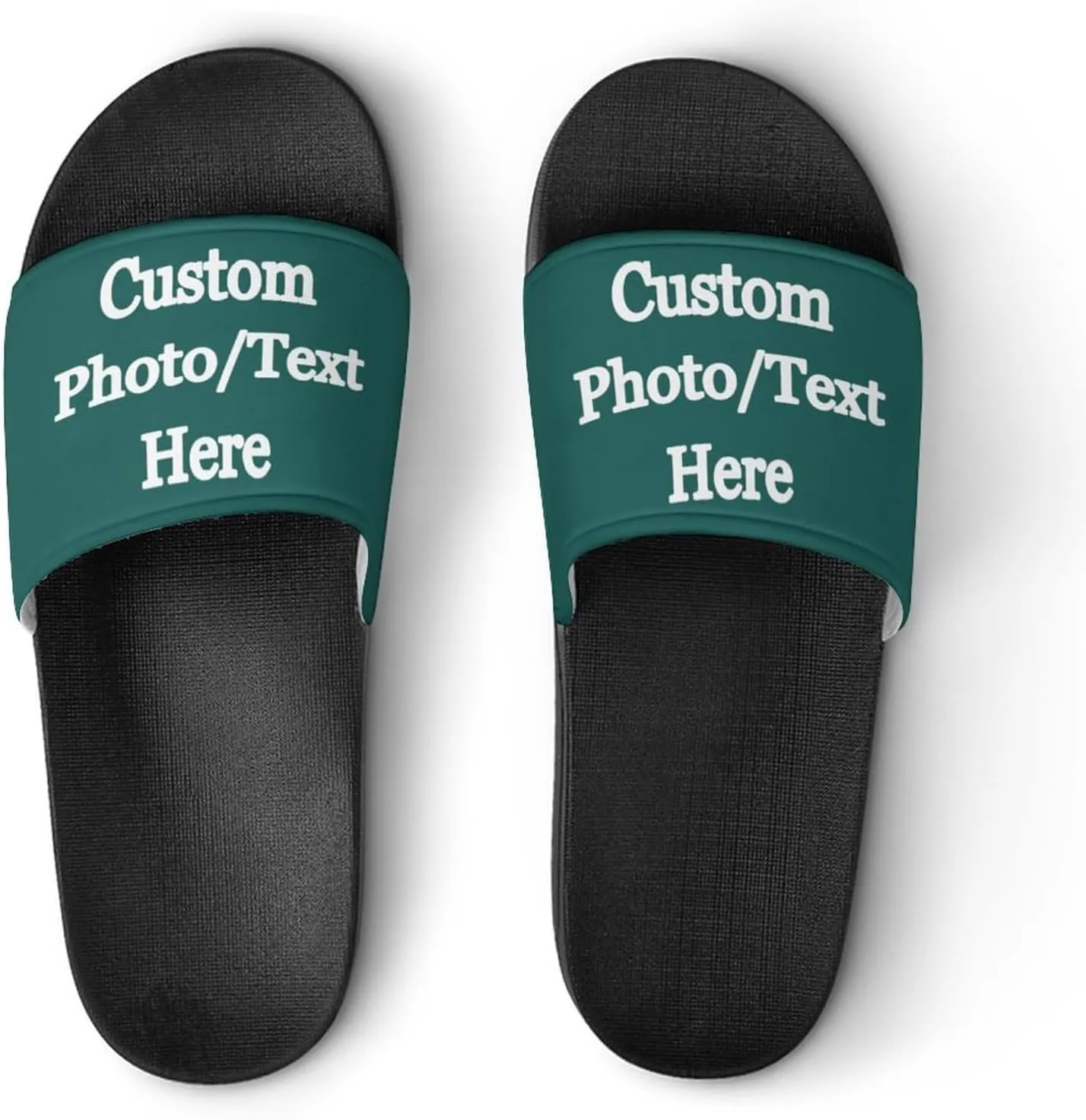 Custom Slides Slippers Personalized Slippers Sandals with Photo Name Text Bathroom Slippers for Men Women