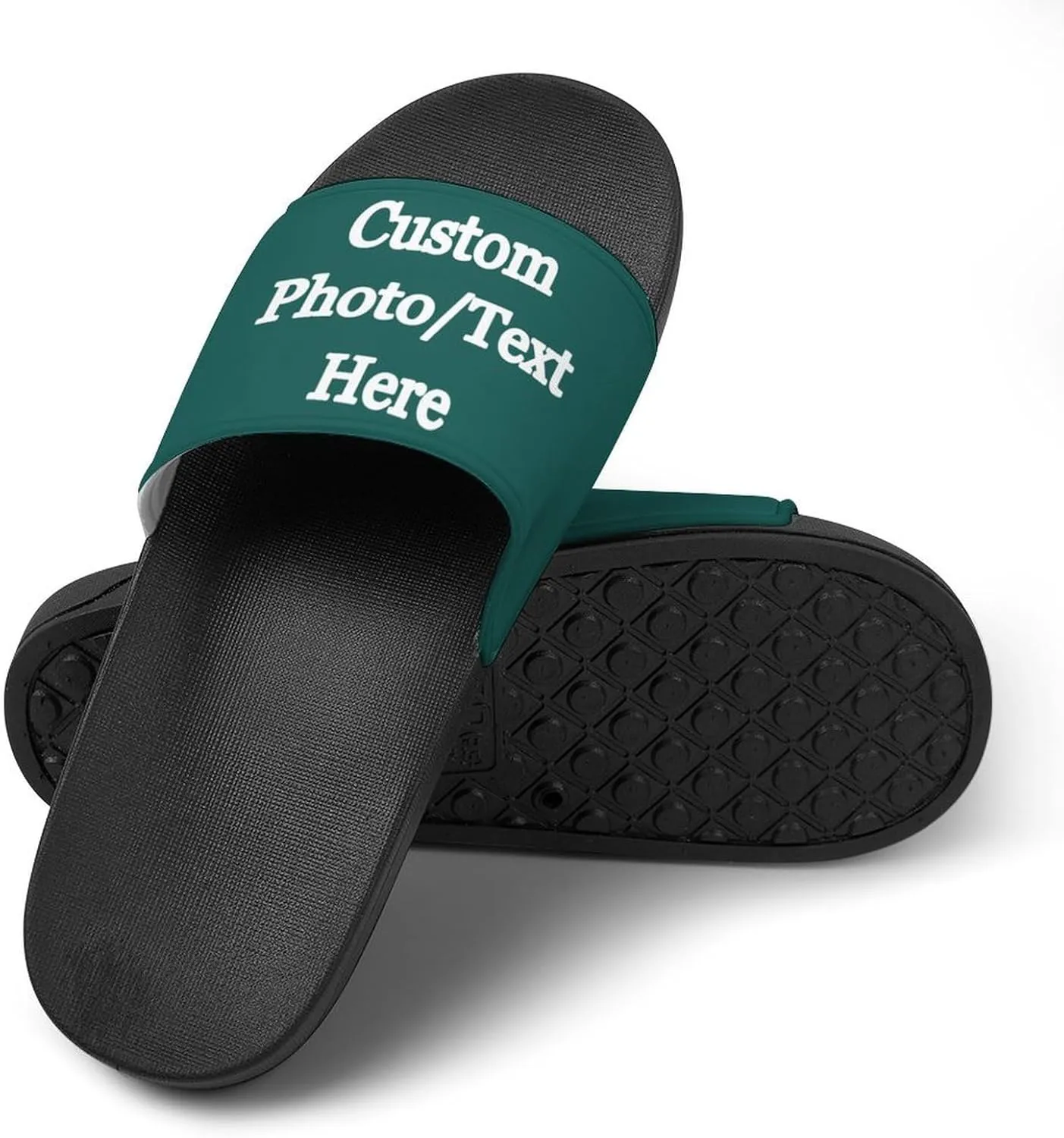 Custom Slides Slippers Personalized Slippers Sandals with Photo Name Text Bathroom Slippers for Men Women