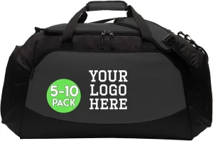 Custom Sport Duffel Bags, Add Your Embroidered Text & Logo, Personalized Weekender Bag for Gym, Overnight, Travel for Men Women