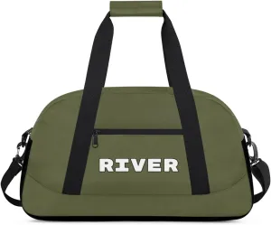 Custom Sport Gym Bags, Personalized Name Overnight Duffel Bags for Boys Girls Dance Weekender Bag Travel Tote Bags, Army Green
