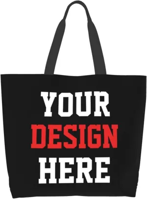 Custom Tote Bags Custom Bags With You Team Logo Text Picture Travel Business Shopping Women Teacher Personalized Shoulder Bag