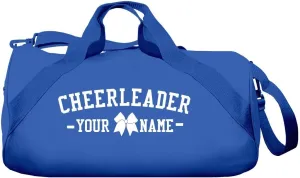 CUSTOMIZEDGIRL Customizable Cheer Bag - Durable Cheerleading Bag, Sports Duffle Bag & Overnight Bag with Bow & Name, Overnight Bags for Women Travel & Men, Quality Adult & Kids Duffe Bag, Royal Blue