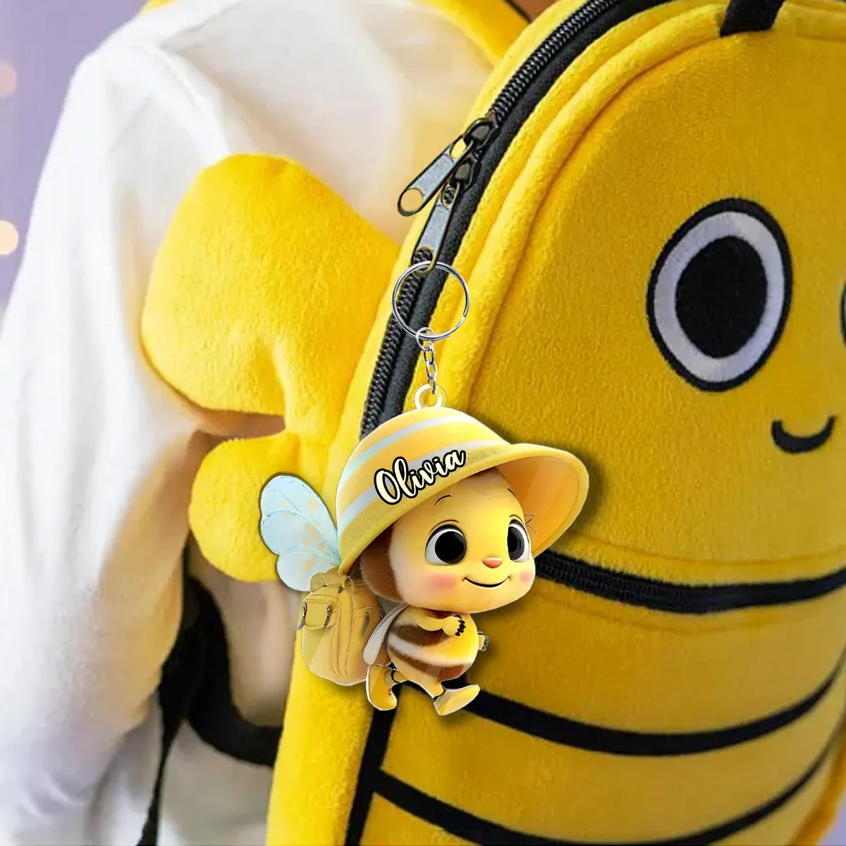 Cute Baby Bee - Personalized Kid Keychain