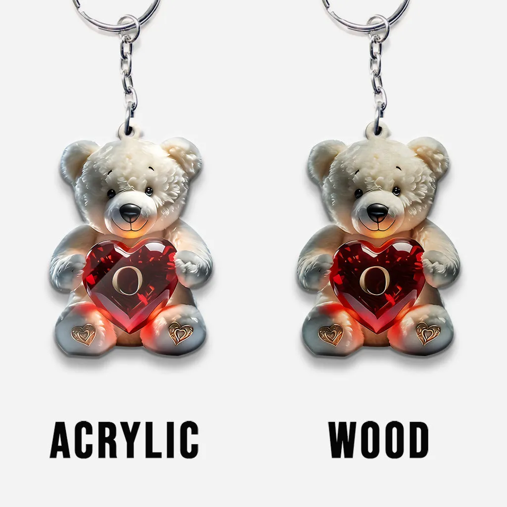Cute Bear Letter - Personalized Kid Keychain