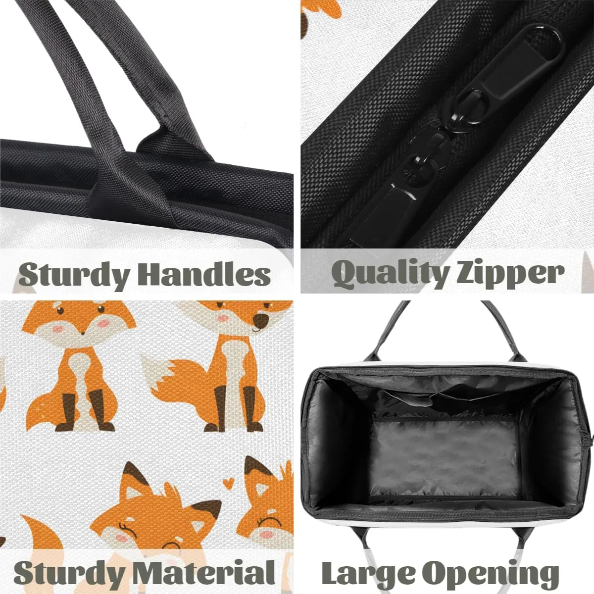 Cute Orange Animal Fox Weekender Overnight Bag for Women Waterproof Carry On Travel Duffle Bags with Pocket Lightweight Sports Gym Tote Bag Large Luggage Workout Personal Item Hospital Bags