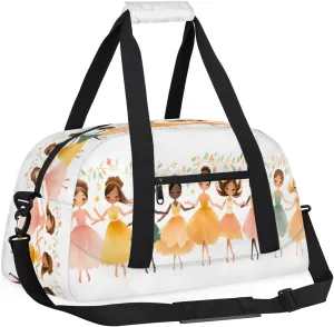 CuteLittle Girl Kids Overnighter Duffel Bags for Boys, Carry-On Size Sports Gym Bag with Front Zipper Pocket for School Practice or Overnight Travel Weekender Sleepover Tote Bag