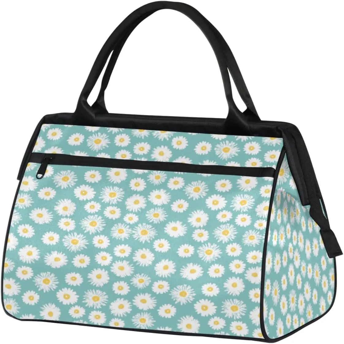 Daisy Naive Blue Weekender Bags for Women 25L Small Travel Duffel Bag Teen Girl Overnight Tote Bags Ladies Gym Duffle Carry On Bag