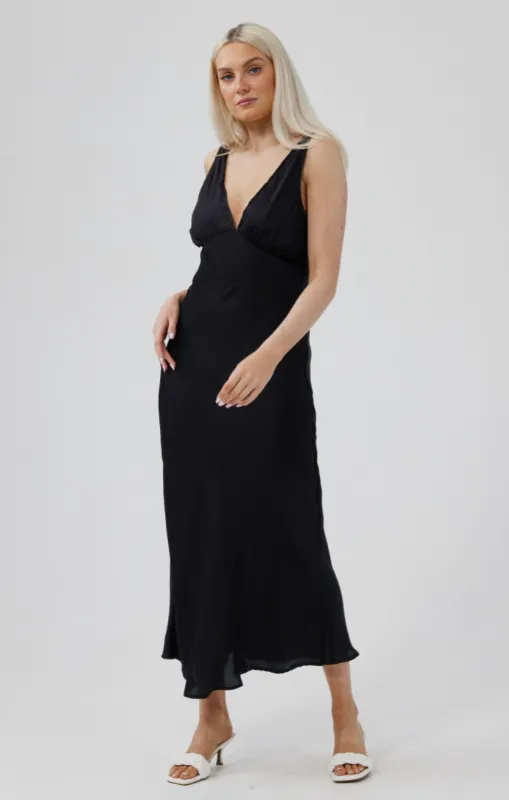 Daisy Says - VIP Dress Black Silky - DS970-3