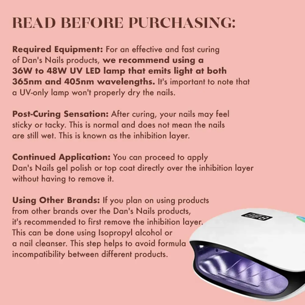 Dan's Nails – Rubber Base Gel Coat Set | Soak off UV/LED Lamp (Crystal Diamonds Trio)