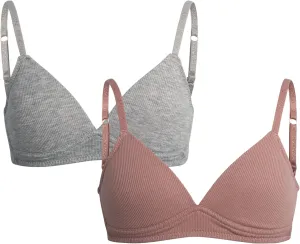 Danskin Girls Training Bra - 2 Pack Wireless Molded Cup Bras for Teens with Adjustable Straps (Sizes 30A-36A)