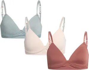 Danskin Girls' Wirefree Microfiber Molded Cup Training Bra, Multipack