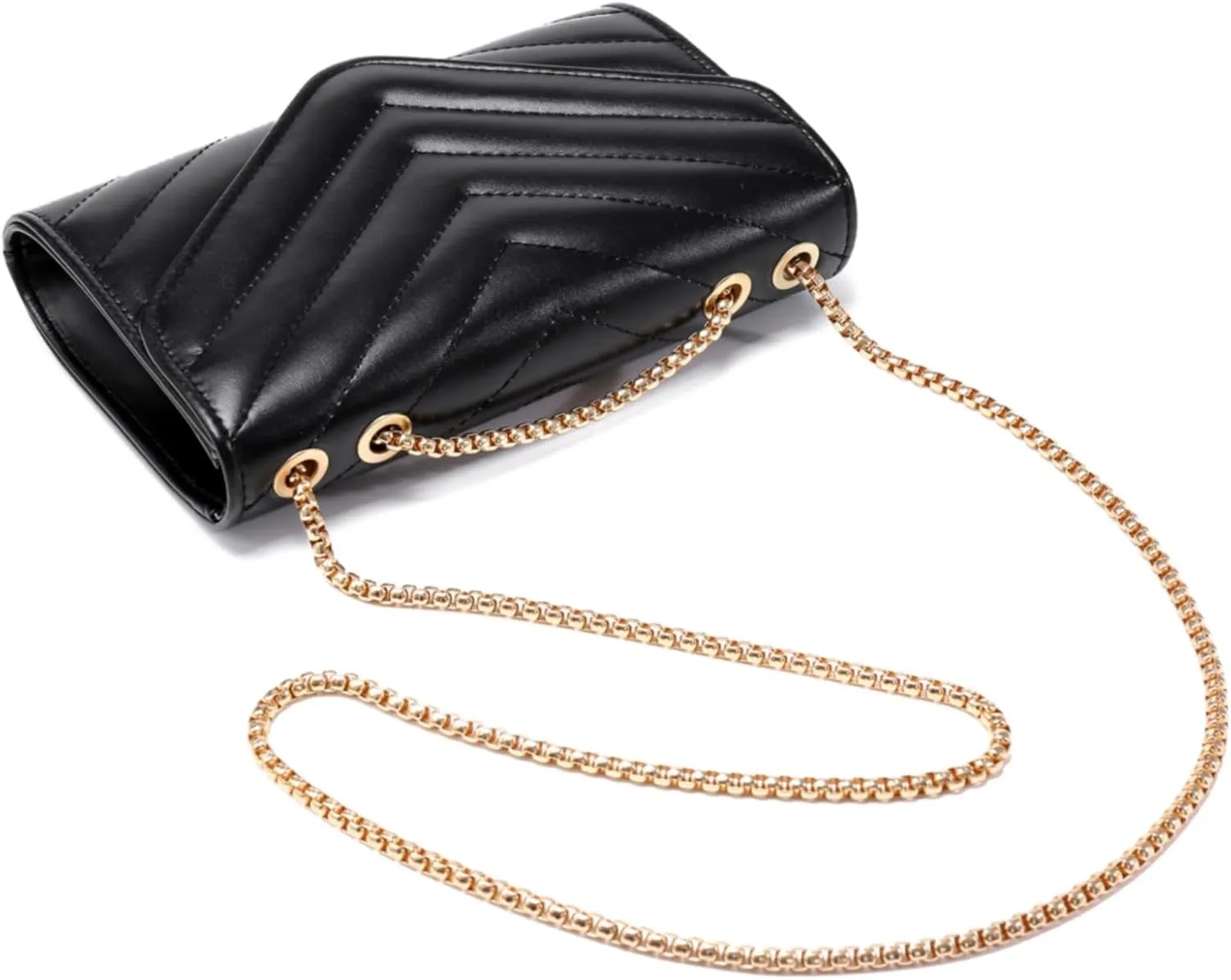 Dasein Women Small Quilted Crossbody Bags Stylish Designer Evening Bag Clutch Purses and Handbags with Chain Shoulder Strap
