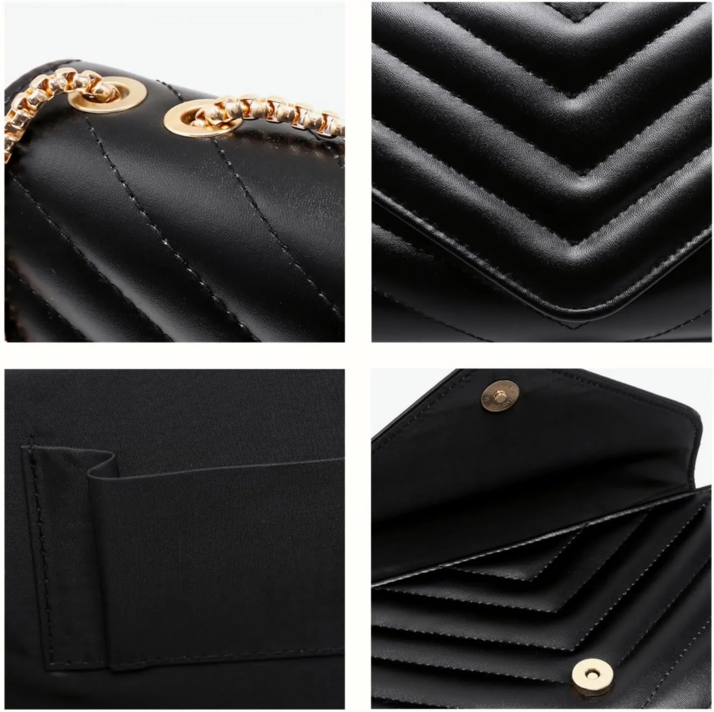 Dasein Women Small Quilted Crossbody Bags Stylish Designer Evening Bag Clutch Purses and Handbags with Chain Shoulder Strap
