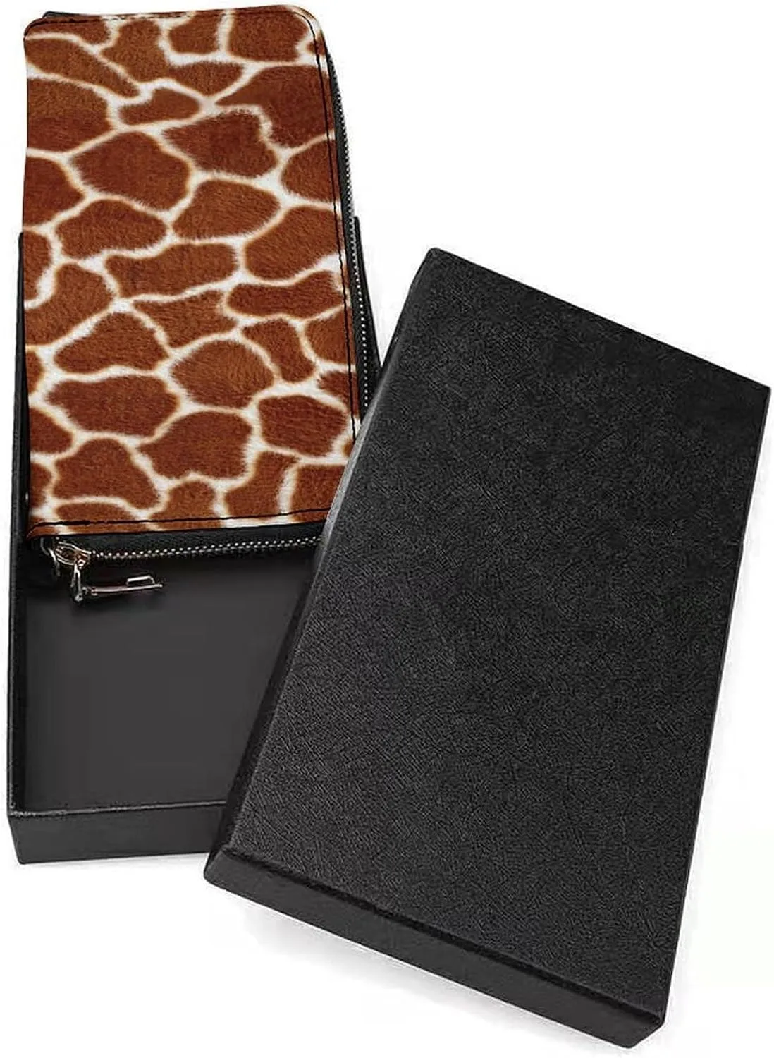 Deer Leopard Pattern Women's Leather Long Large Capacity Wallet Clutch Wallet with Hand Strap, 20x10.5cm, style-18-3