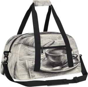 Delicious Coffee Kids Overnighter Duffel Bags for Boys, Carry-On Size Sports Gym Bag with Front Zipper Pocket for School Practice or Overnight Travel Weekender Sleepover Tote Bag