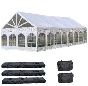 DELTA 40'x20' PE Marquee Party Tent, Tents for Parties, Large Wedding Tent, Carpas para Fiestas,Heavy Duty Canopy, Outdoor Event with Waterproof Top   5 Storage Bags