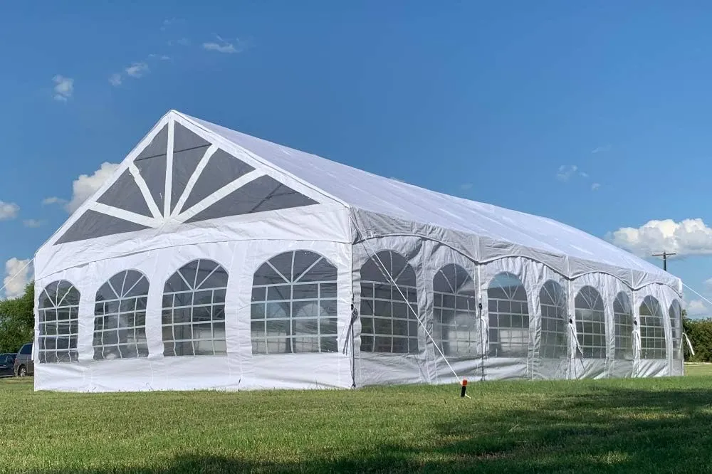 DELTA 40'x20' PE Marquee Party Tent, Tents for Parties, Large Wedding Tent, Carpas para Fiestas,Heavy Duty Canopy, Outdoor Event with Waterproof Top   5 Storage Bags