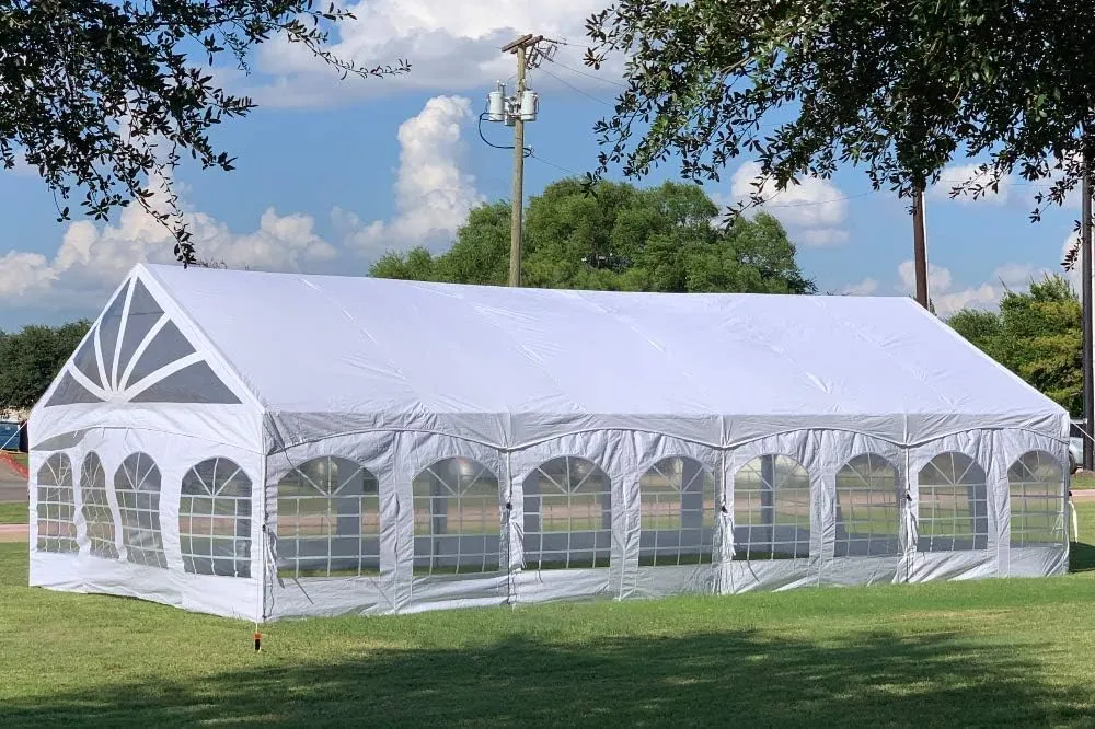 DELTA 40'x20' PE Marquee Party Tent, Tents for Parties, Large Wedding Tent, Carpas para Fiestas,Heavy Duty Canopy, Outdoor Event with Waterproof Top   5 Storage Bags
