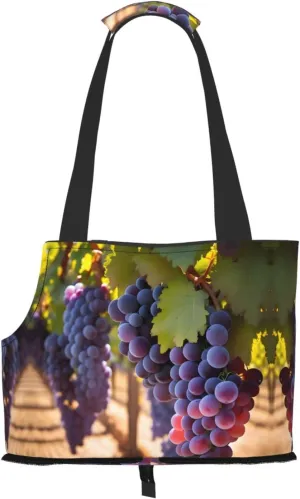 Desert Grapes Printed Pet Shoulder Bag, Specially Designed for Small Dogs and Cats, Multifunctional Shoulder and Handbag