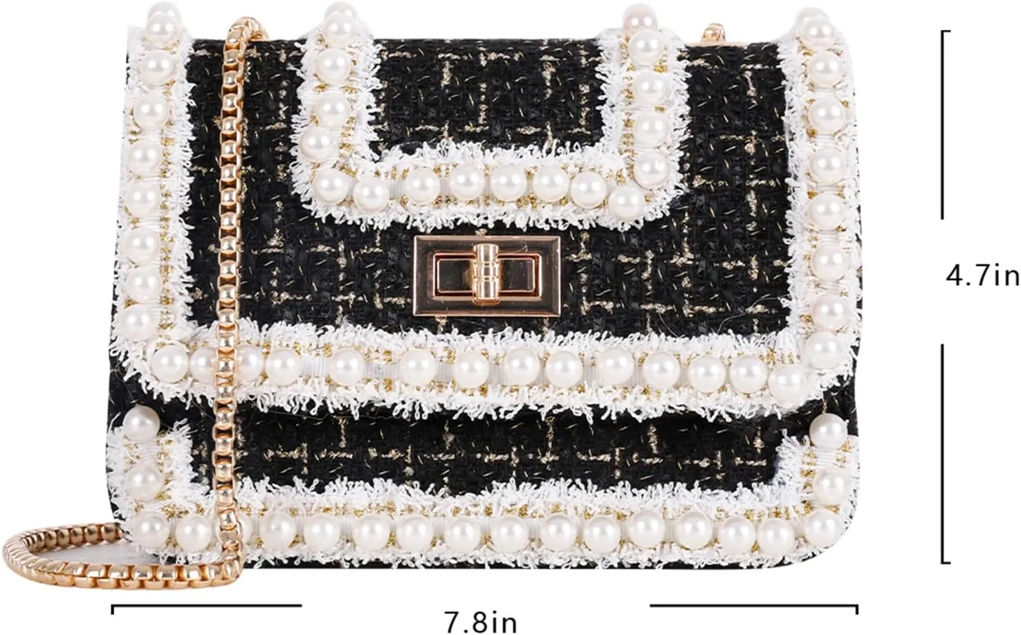 Designer Crossbody Bags for Women Leather Quilted Shoulder Tweed Purses Clucth Small Top Handle Handbag Evening Bags