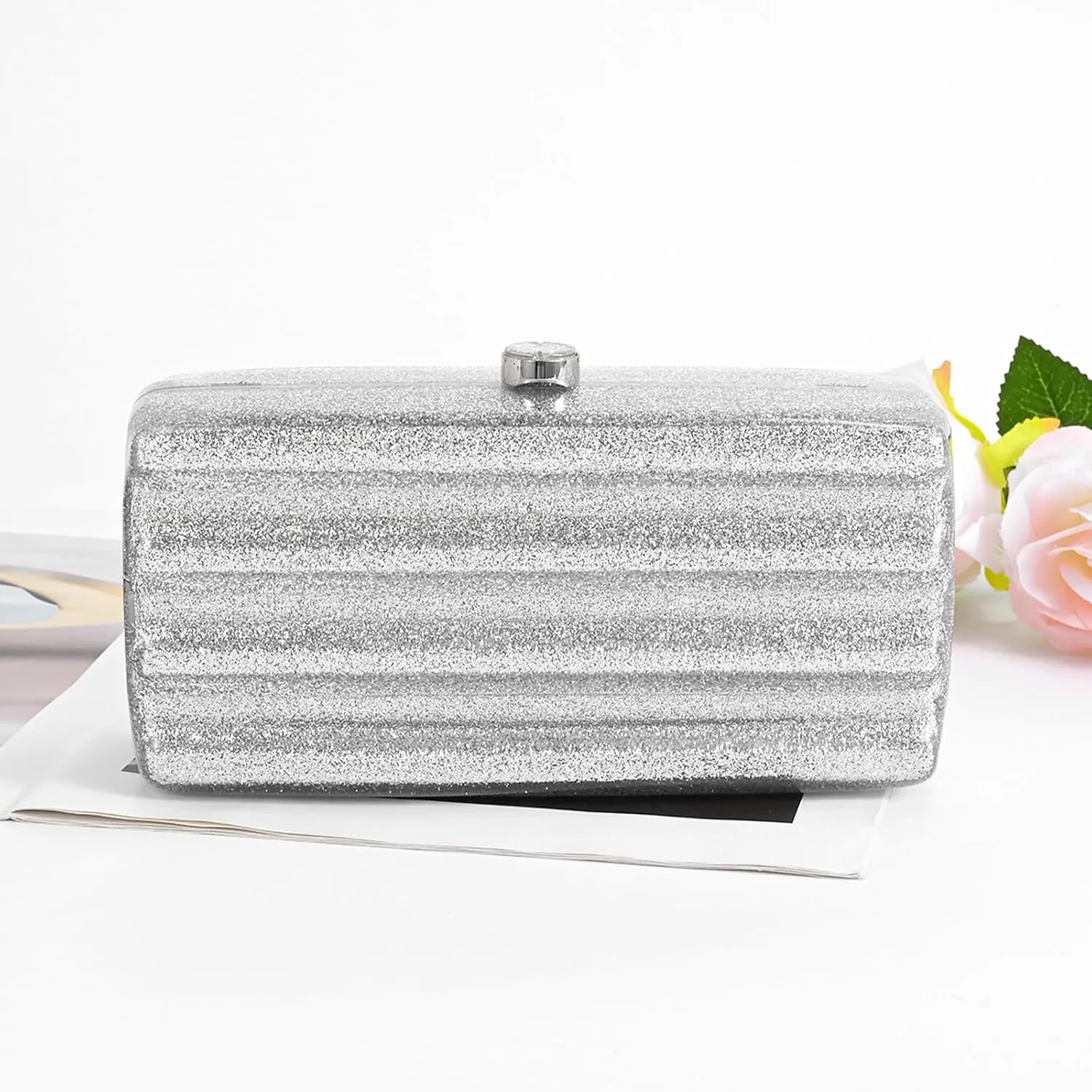 Designer Handbags Clutch Purse, Mini Acrylic Shoulder Clubbing Outfits For Women Evening Clutch Pearl Phone Bag