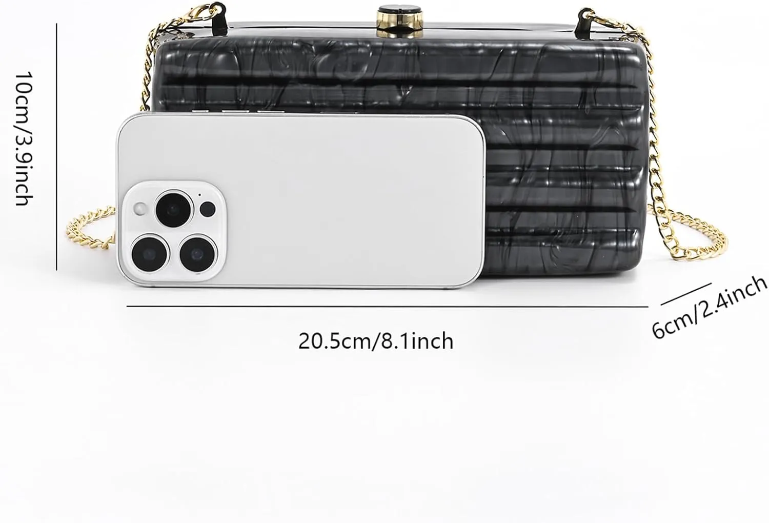 Designer Handbags Clutch Purse, Mini Acrylic Shoulder Clubbing Outfits For Women Evening Clutch Pearl Phone Bag