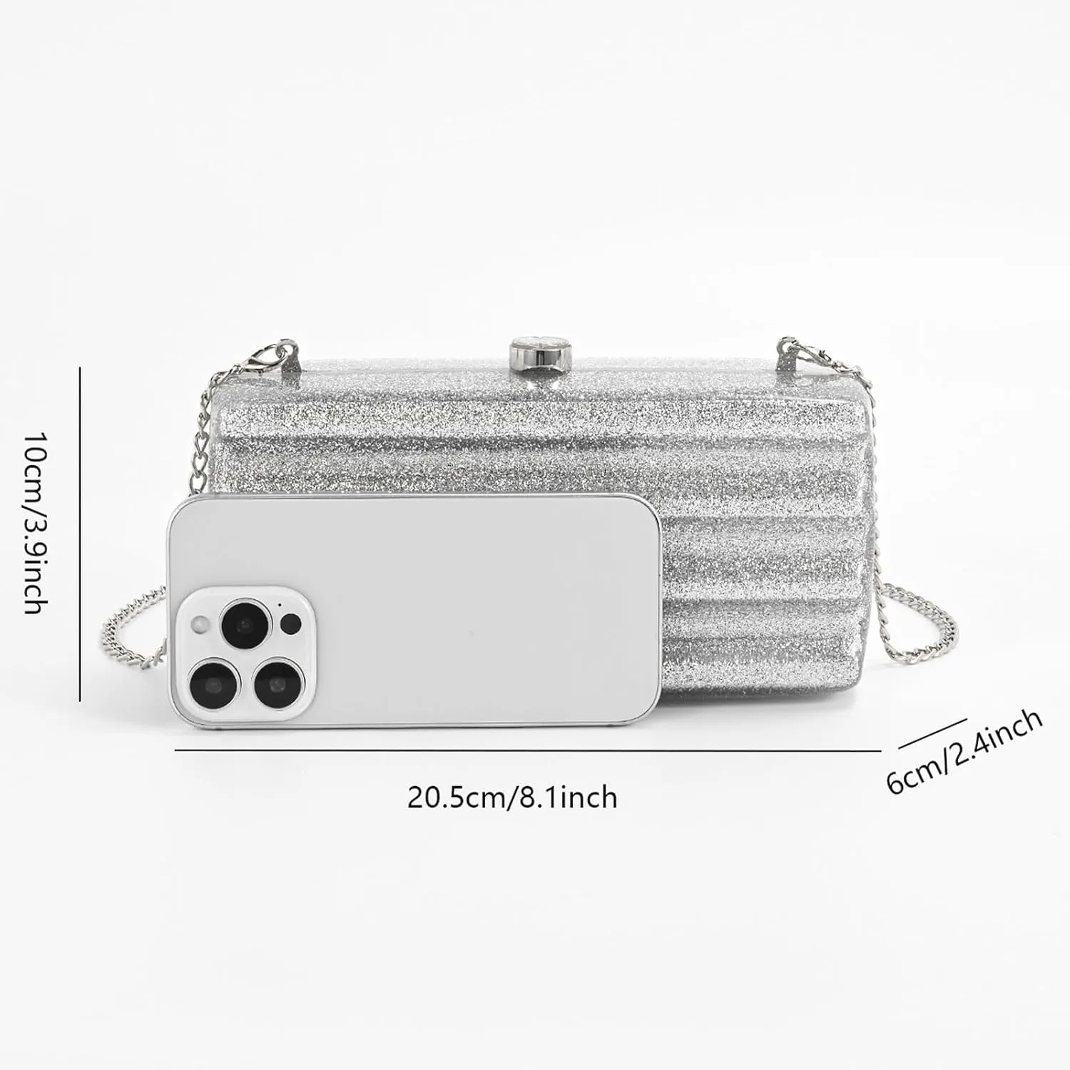 Designer Handbags Clutch Purse, Mini Acrylic Shoulder Clubbing Outfits For Women Evening Clutch Pearl Phone Bag