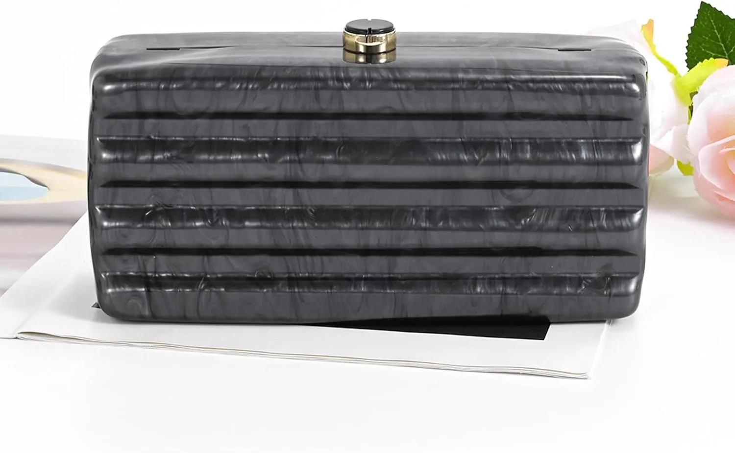 Designer Handbags Clutch Purse, Mini Acrylic Shoulder Clubbing Outfits For Women Evening Clutch Pearl Phone Bag