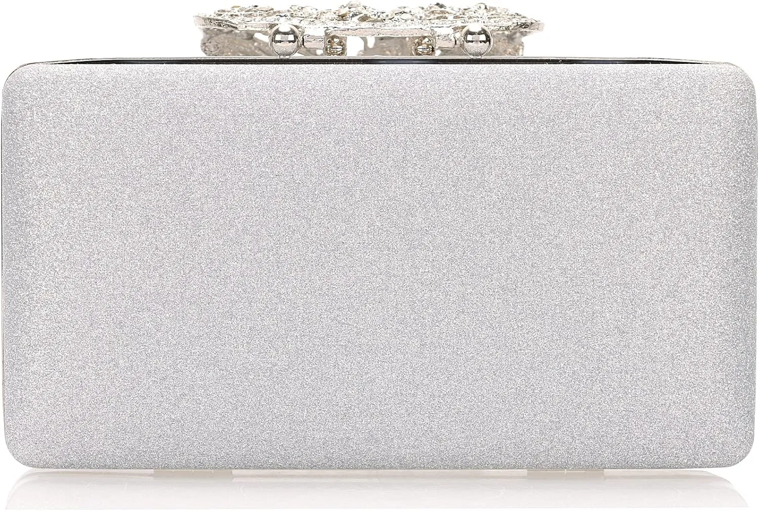 Dexmay Rhinestone Clutch Bag with Crystal Butterfly Clasp Women Evening Handbag Formal Party Purse