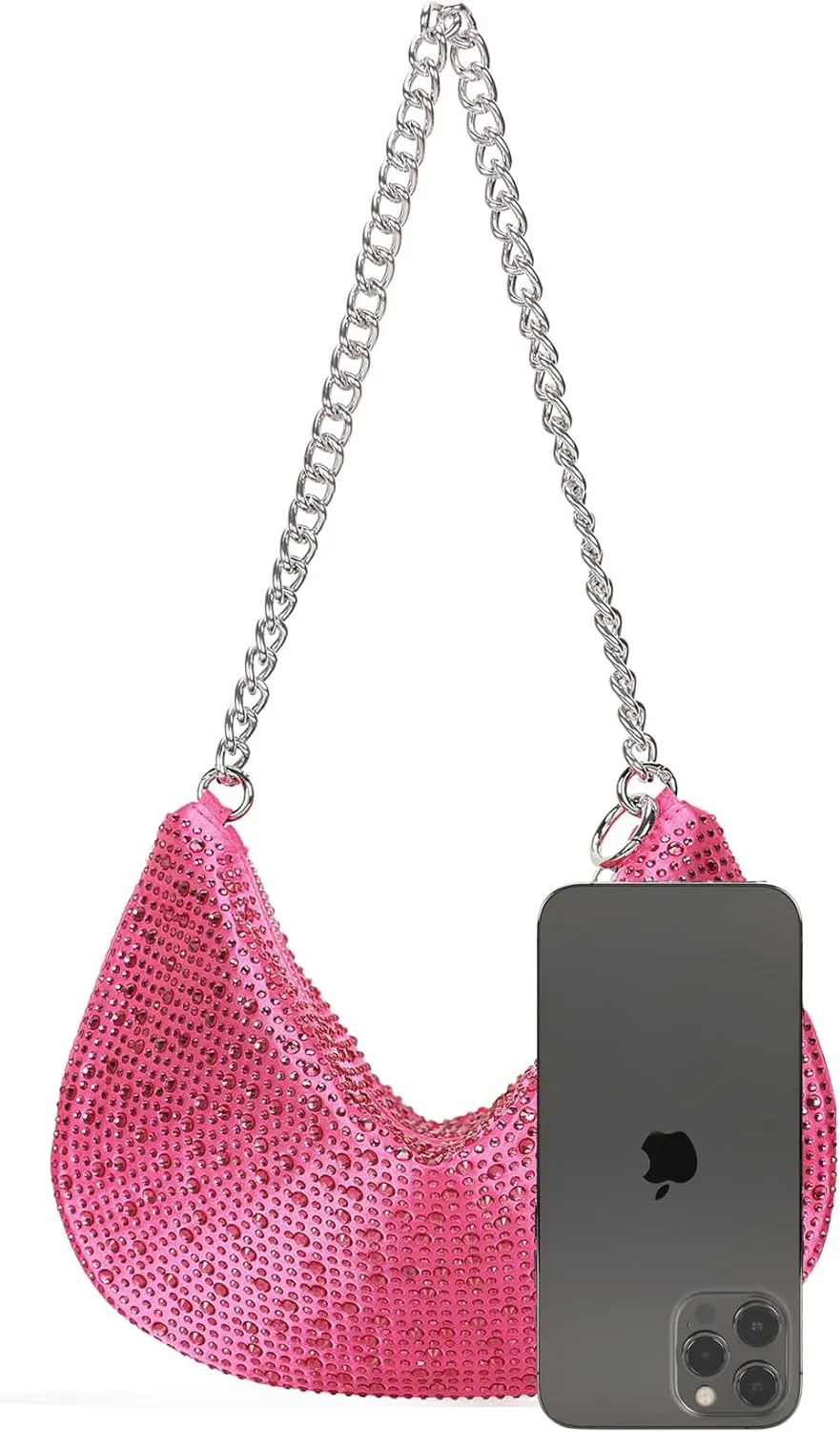 DEXMAY Rhinestone Purse Crystal Women Shoulder Bag Party Evening Clutch Handbag