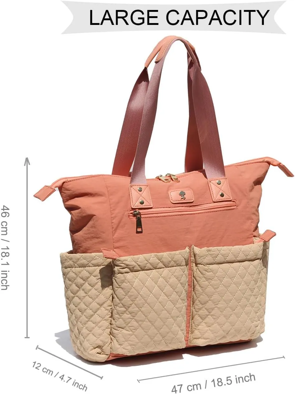 Diaper Tote Bag Totepack Backpack 2 in 1 for Women Multifunctional Large Capacity with Insulated Pockets Travel