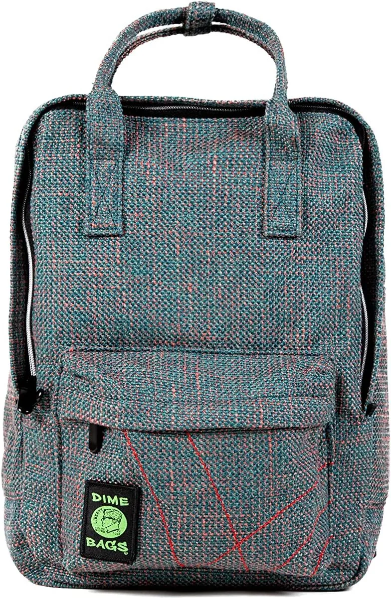 DIME BAGS Extra | Hemp Daypack Backpack | Iconic Silhouette and Tons of Space (Aqua)