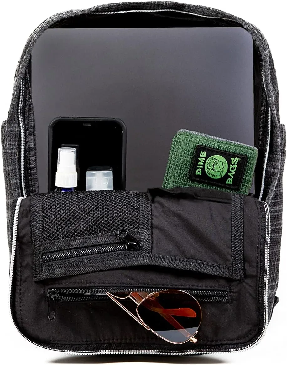 DIME BAGS Extra | Hemp Daypack Backpack | Iconic Silhouette and Tons of Space (Black)