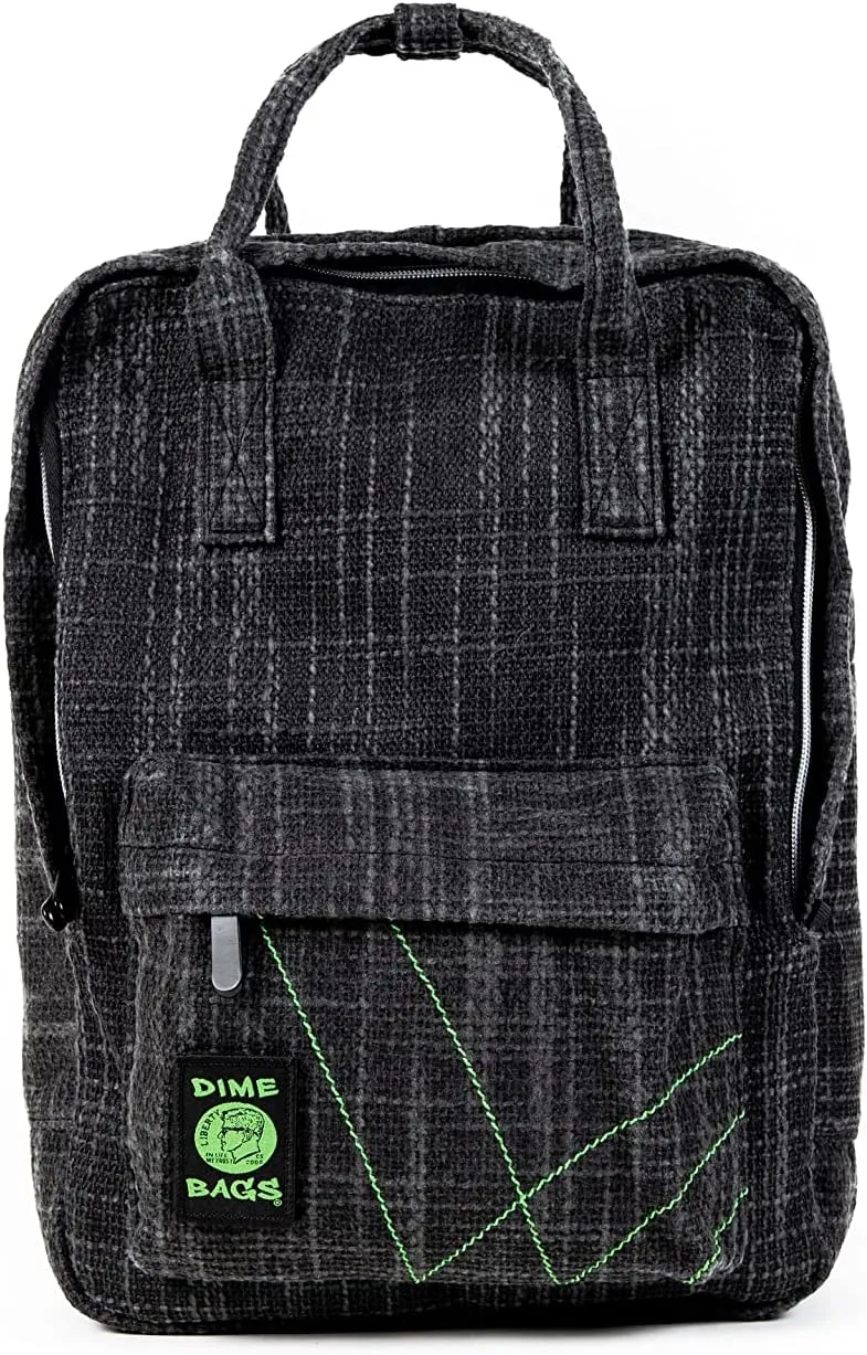 DIME BAGS Extra | Hemp Daypack Backpack | Iconic Silhouette and Tons of Space (Black)
