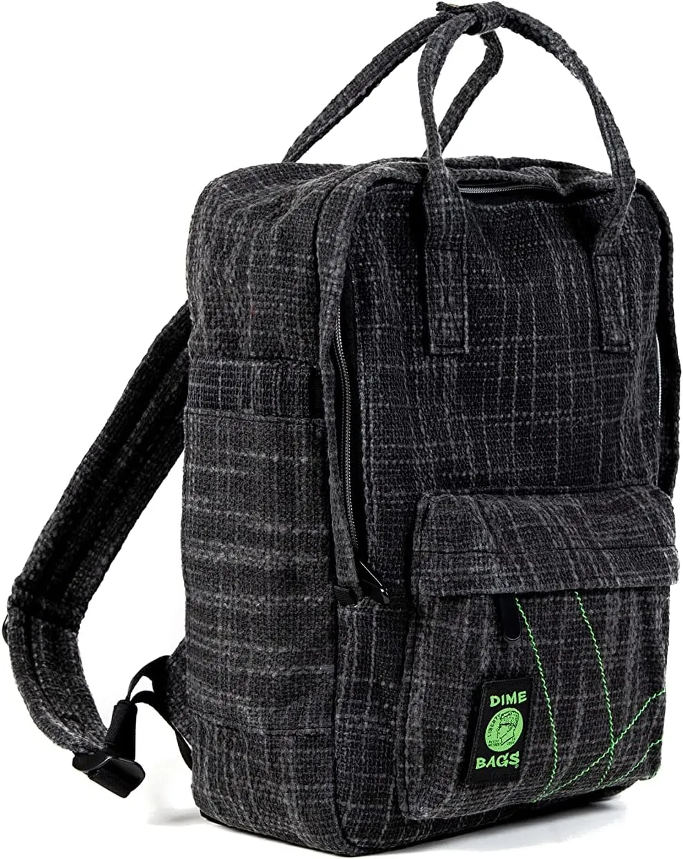 DIME BAGS Extra | Hemp Daypack Backpack | Iconic Silhouette and Tons of Space (Black)